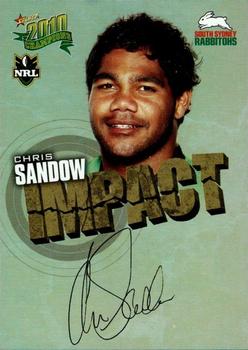 2010 NRL Champions - Impact Signature Gold #IS50 Chris Sandow Front